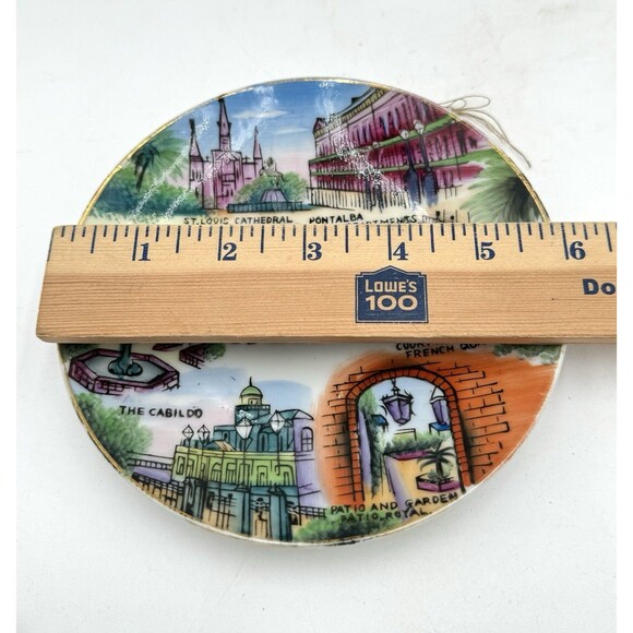Vintage New Orleans Louisiana Gallery Plate Wall Lot of 3 Souvenir Plates - Picture 7 of 8